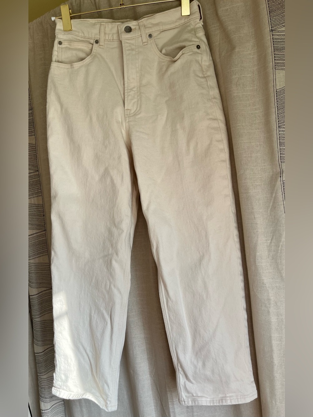 Everlane The Way-High Jean Organic Cotton Ecru Cream Size 6|28